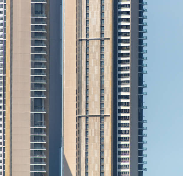 Windows in a multi-story building as an abstract background.