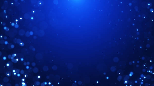 istock Glittering Particles Center Empty Shining Blue Background 2149982558