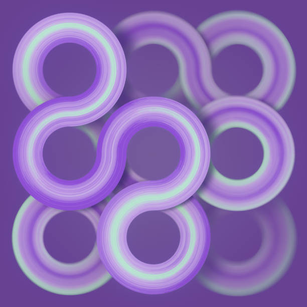 istock Close-up of purple rounded pattern with texture on dark purple background. 3d rendering digital illustration 2149991035