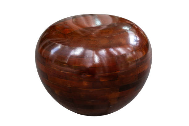 istock Modern wooden chair apple shape isolated with clipping path 2149991252