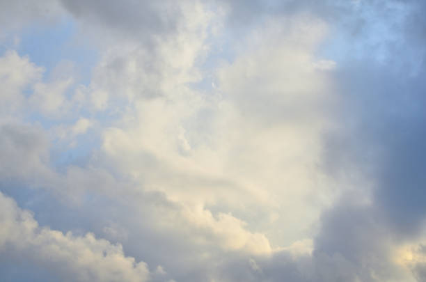 Surreal cloud podium outdoor on blue sky white soft fluffy clouds with empty space. This can for presenting the products.