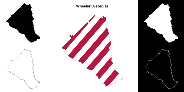 Wheeler County (Georgia) outline map set