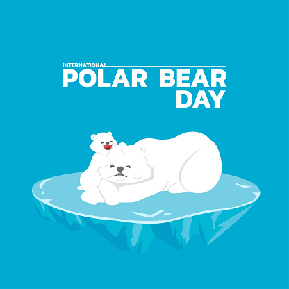 Polar Bear illustrations,pose,on ice,Bear cub