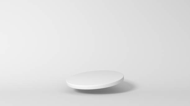 istock White flying podium in a minimalistic white space - 3D Rendering 2149994964