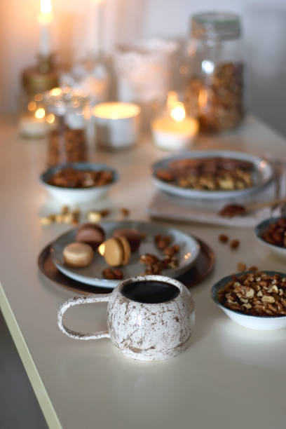 istock Coffee, Sweets, Nuts and Cocoa on White Background 2149995985