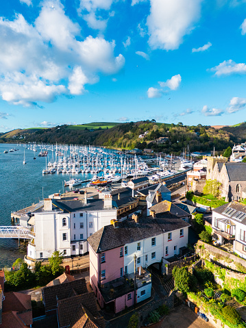 Kingswear and Dartmouth, Devon - Drone Aerial Panoramic