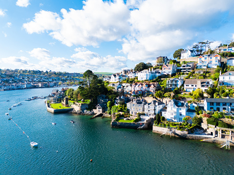 Kingswear and Dartmouth, Devon - Drone Aerial Panoramic