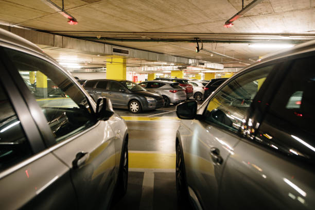 istock Cars in an underground parking 2150001434