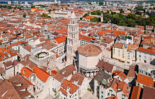 Aerial panorama of Split, Croatia