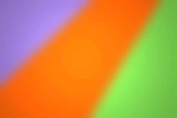 Futuristic purple orange green background.Blur neon glow.Fluorescent illumination.Defocused color light abstract pattern.