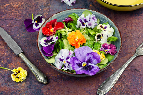 istock Salad made only from edible flowers. 2150003890