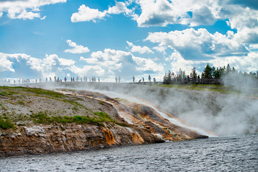 Midway Geyser Basin Trail, Yellowstone National Park.
