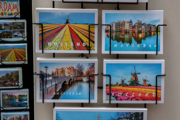 Selling Postcards At Amsterdam The Netherlands 22-4-2024
