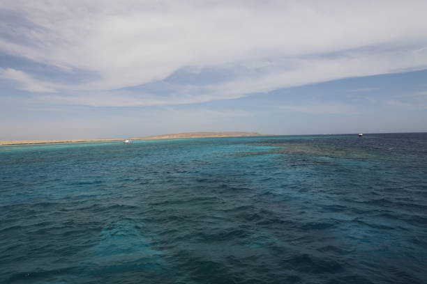 red sea, seascape, skyscape and mountains