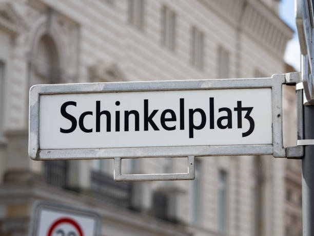 Alexanderplatz road sing from street of Berlin.