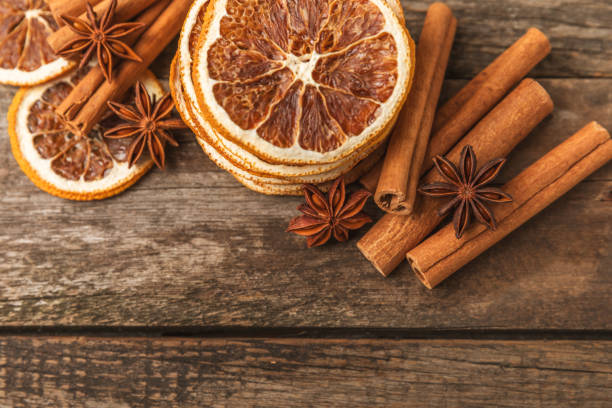 istock Cinnamon sticks and anise on a textured background. Cinnamon roll and star anise. Spicy spice for baking, desserts and drinks. Fragrant ground cinnamon.Place for text. copy space. 2150007581