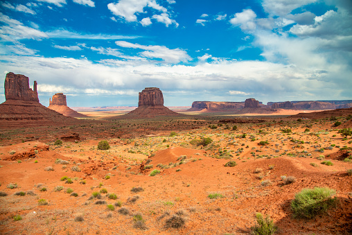 Amazing view of Monument Valley Buttes in Arizona, USA