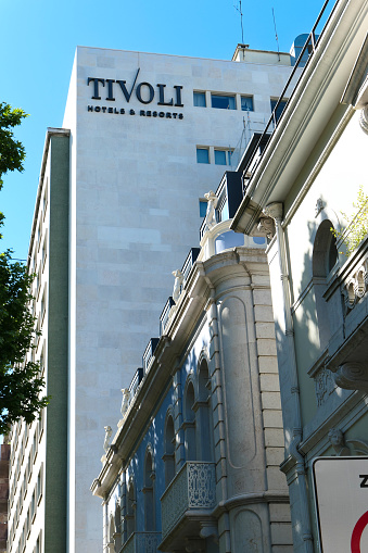 Lisbon, Portugal. April 21. 2024.  Luxury hotel part of the Minor hotel group and Global hotel alliance.
