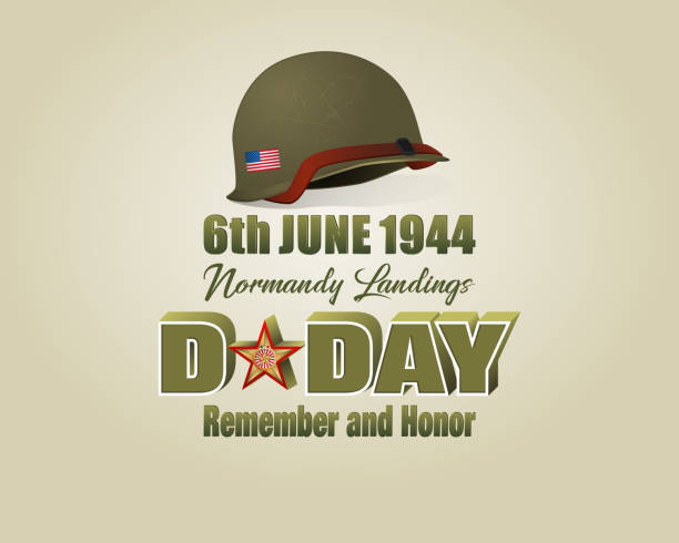 ilustraciones, imágenes clip art, dibujos animados e iconos de stock de día d estadounidense, celebración de aniversario - casco militar