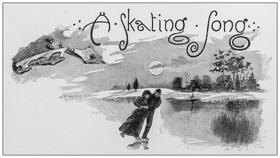 Antique image: Skating