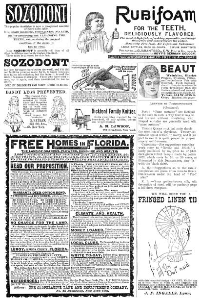 istock Victorian Advertisements for Various Items, Property and Services - 19th Century 2150009850