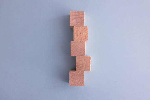 istock Hand arranging wood cube stacking as step stair. Business concept growth success process on blue background, copy space. 2150013909