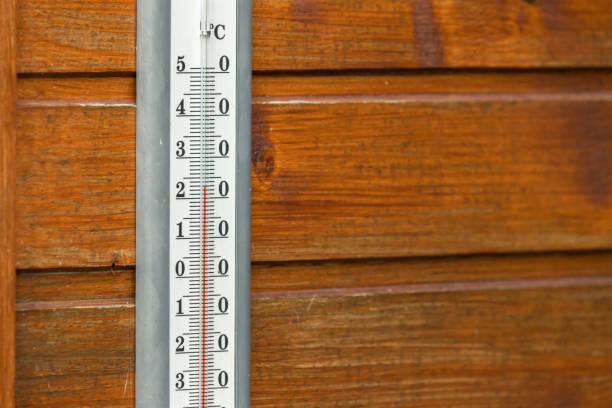 istock Soviet alcohol thermometer on a wooden wall 2150015701