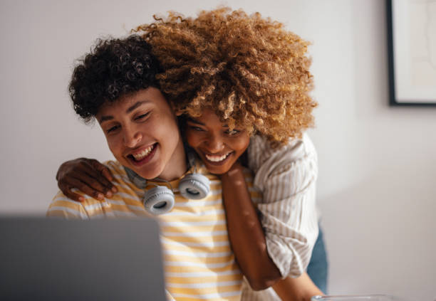 Joyful Mother and Son Enjoying Time Together at Home