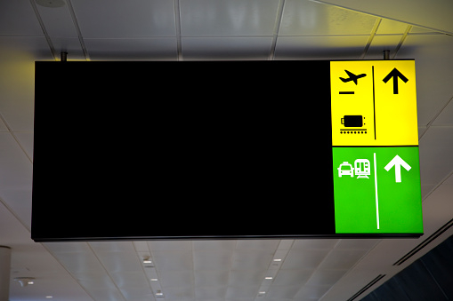 Signage at a United States International Airport. Add your own copy.