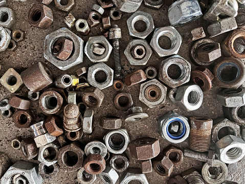 Used screws from a car repair shop.