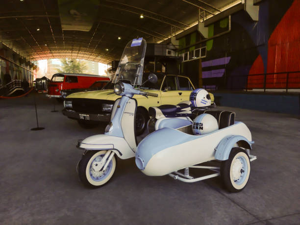 Targu-Jiu, Gorj, Romania – May 25, 2024: Vintage motorcycle Panonia, at the exhibition