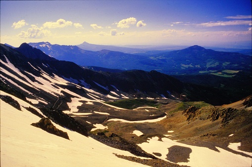 Beatiful Views abound when Climbing WIlson Peak and El Diente in the San Miguel Range of Colorado near Telluride in 1983