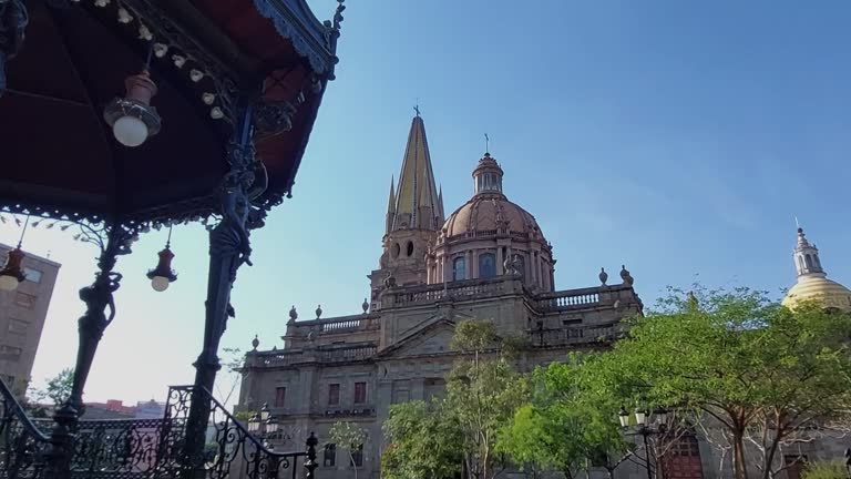 Beautiful sunset view of the Guadalajara Cathedral in the historic center of the capital of Jalisco