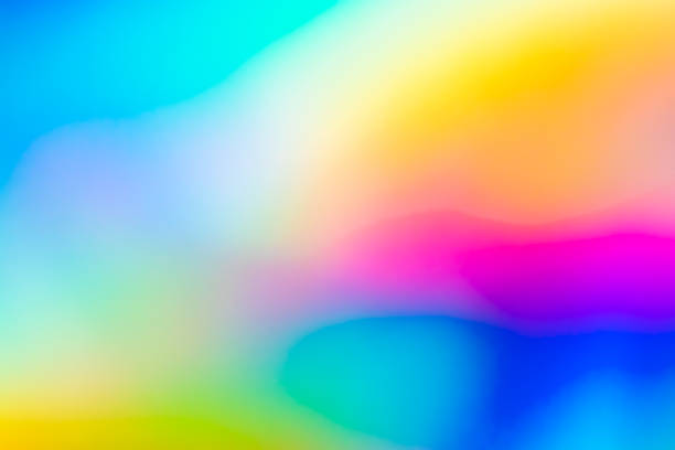 istock Abstract blur holographic rainbow foil iridescent background 2150050911