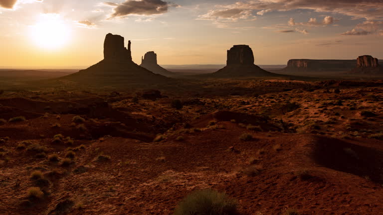 Monument Valley Sunrise Soaks Desert Time Lapse Arizona Southwest USA