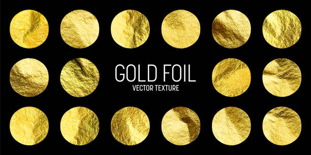 istock Gold foil, shiny handmade circles. Golden glittering texture, pattern. Luxury shining hand drawn background. Wedding, greeting card decoration elements. Modern minimalist art. Vector illustration 2150057317
