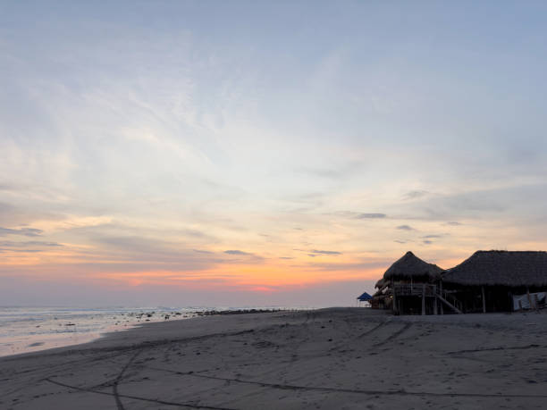 istock Ocean beach at dusk time color 2150059118