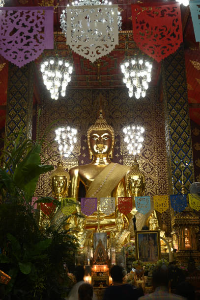 istock Phra Buddha Sitthimanee Sri Hariphunchai It is the main Buddha image. Enshrined at Wat Phra That Hariphunchai Woramahawihan. 2150061724