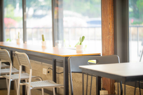 istock Bar chair in coffee shop 2150069712