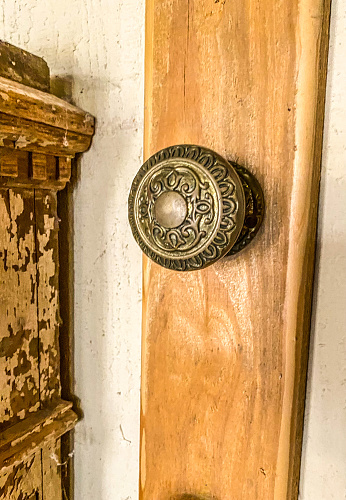 An antique knob continues to be used in modern times.