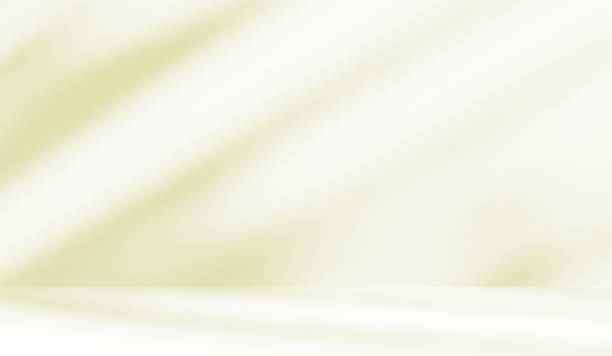 istock Empty green yellow cream room studio with leaves shadow overlay effect for product presentation. 2150076400