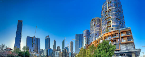 Perth, WA. Panoramic view of Elizabeth Quay skyline.