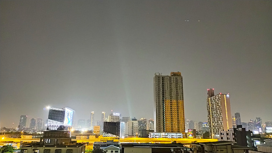 cityscape at night in Thailand