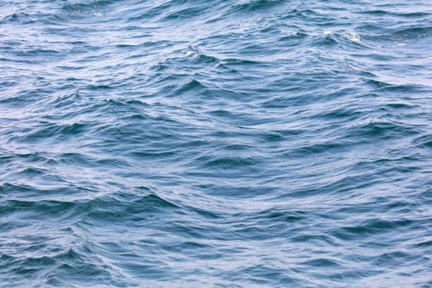 Blue water in the sea as an abstract background. Texture.