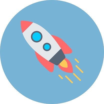 Inclined Rocket Icon