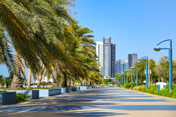 istock The Abu Dhabi skyline from the Corniche in United Arab Emirates 2150085405
