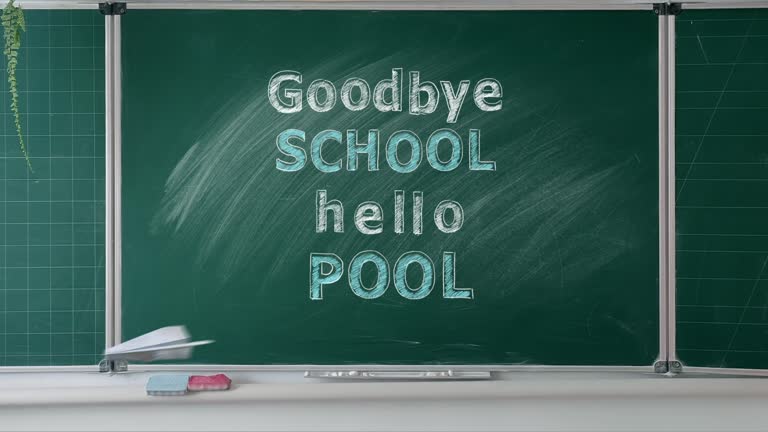 Goodbye school hello pool