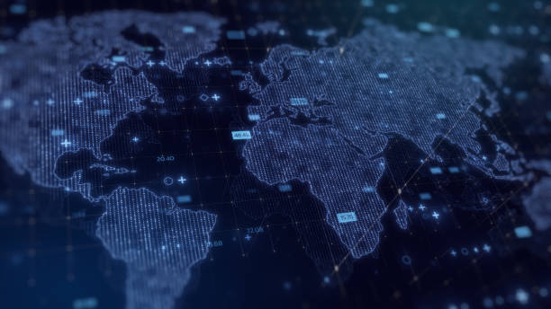 istock Global communication network, technology for internet business, concept of cryptocurrency and blockchain economy 2150088734