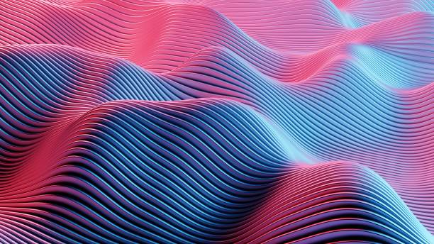 istock This captivating image features a retro wave landscape illuminated by vibrant red and blue lights, evoking a nostalgic yet futuristic atmosphere. 2150090741