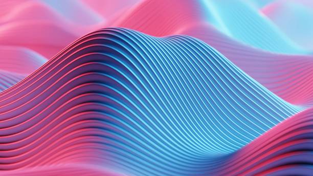 istock This captivating image features a retro wave landscape illuminated by vibrant red and blue lights, evoking a nostalgic yet futuristic atmosphere. 2150091045